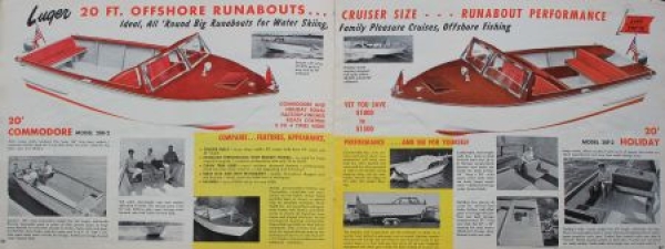 Luger Industries Motorboats "Boat kit" 1963 Motorboatsbrochure (8660)